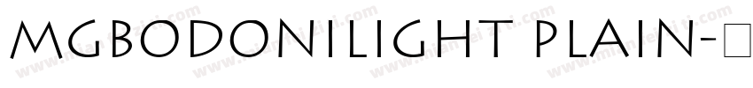 MgBodoniLight Plain字体转换